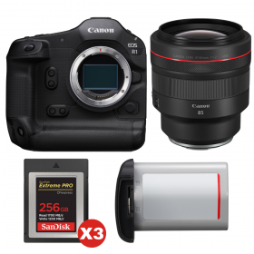 Canon EOS R1 + RF 85mm f/1.2 L USM + 3 SanDisk 256GB Extreme PRO CFexpress Type B + Canon LP-E19-1