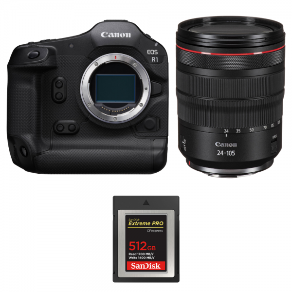 Canon EOS R1 + RF 24-105mm f/4 L IS USM + 1 SanDisk 512GB Extreme PRO CFexpress Type B-1