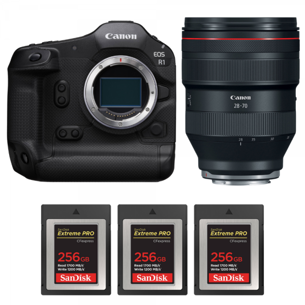 Canon EOS R1 + RF 28-70mm f/2 L USM + 3 SanDisk 256GB Extreme PRO CFexpress Type B-1