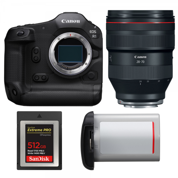 Canon EOS R1 + RF 28-70mm f/2 L USM + 1 SanDisk 512GB Extreme PRO CFexpress Type B + Canon LP-E19-1