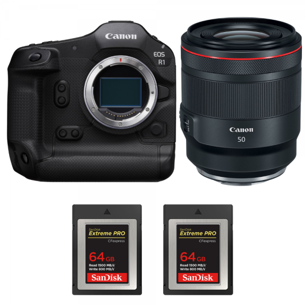 Canon EOS R1 + RF 50mm f/1.2 L USM + 2 SanDisk 64GB Extreme PRO CFexpress Type B-1