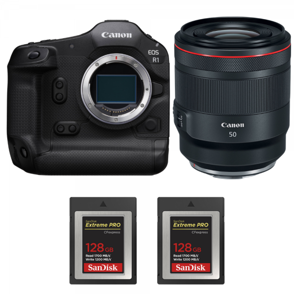 Canon EOS R1 + RF 50mm f/1.2 L USM + 2 SanDisk 128GB Extreme PRO CFexpress Type B-1
