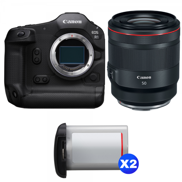 Canon EOS R1 + RF 50mm f/1.2 L USM + 2 Canon LP-E19-1
