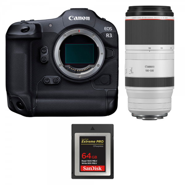 Canon EOS R3 + RF 100-500mm f/4.5-7.1 L IS USM + 1 SanDisk 64GB Extreme PRO CFexpress Type B-1