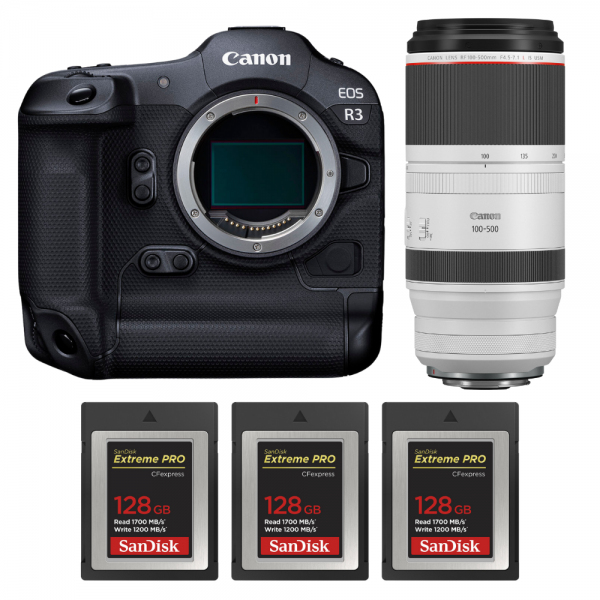 Canon EOS R3 + RF 100-500mm f/4.5-7.1 L IS USM + 3 SanDisk 128GB Extreme PRO CFexpress Type B-1