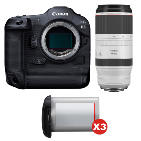 Canon EOS R3 + RF 100-500mm f/4.5-7.1 L IS USM + 3 Canon LP-E19-1