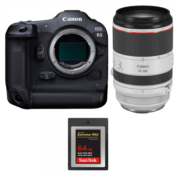Canon EOS R3 + RF 70-200mm f/2.8 L IS USM + 1 SanDisk 64GB Extreme PRO CFexpress Type B-1