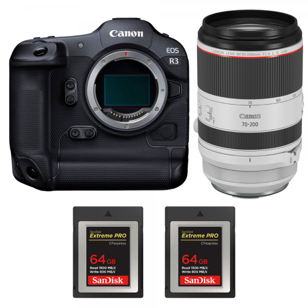 Canon EOS R3 + RF 70-200mm f/2.8 L IS USM + 2 SanDisk 64GB Extreme PRO CFexpress Type B-1