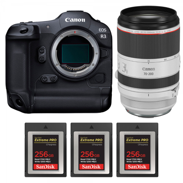 Canon EOS R3 + RF 70-200mm f/2.8 L IS USM + 3 SanDisk 256GB Extreme PRO CFexpress Type B-1