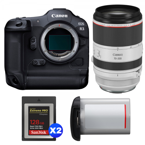 Canon EOS R3 + RF 70-200mm f/2.8 L IS USM + 2 SanDisk 128GB Extreme PRO CFexpress Type B + Canon LP-E19-1