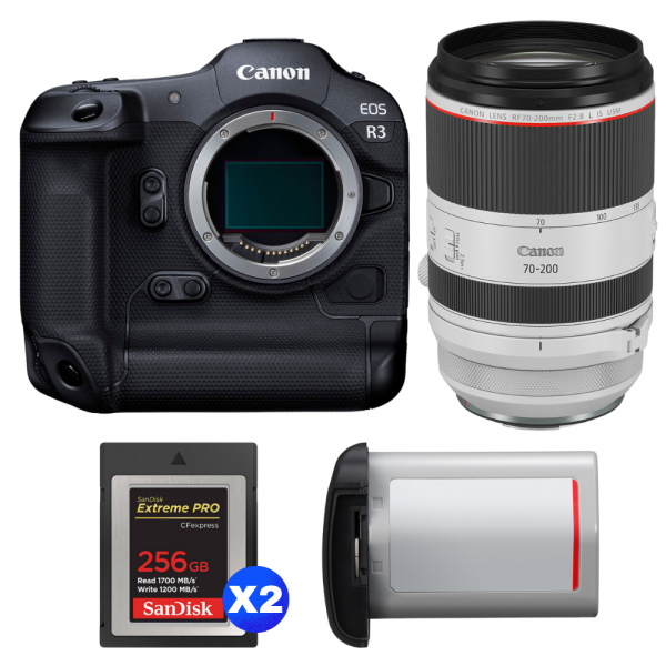 Canon EOS R3 + RF 70-200mm f/2.8 L IS USM + 2 SanDisk 256GB Extreme PRO CFexpress Type B + Canon LP-E19-1