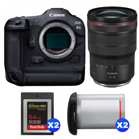Canon EOS R3 + RF 15-35mm f/2.8 L IS USM + 2 SanDisk 64GB Extreme PRO CFexpress Type B + 2 Canon LP-E19-1