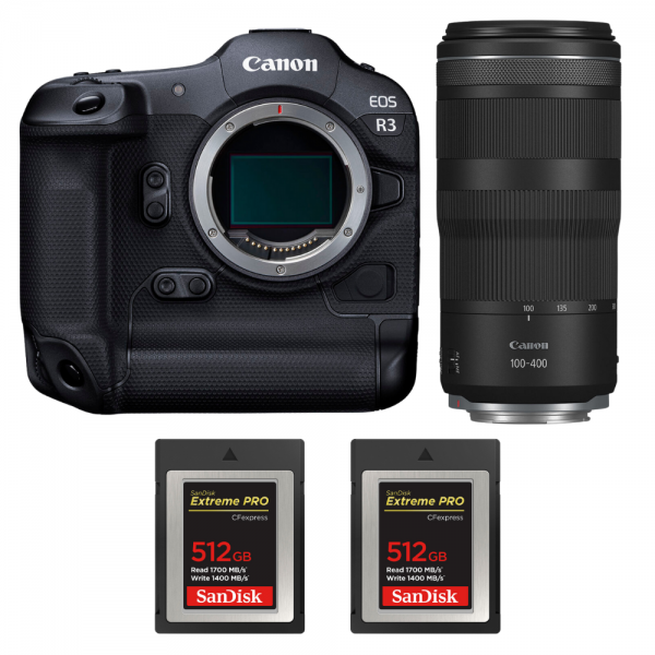 Canon EOS R3 + RF 100-400mm f/5.6-8 IS USM + 2 SanDisk 512GB Extreme PRO CFexpress Type B-1