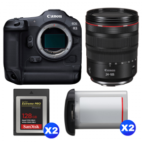 Canon EOS R3 + RF 24-105mm f/4 L IS USM + 2 SanDisk 128GB Extreme PRO CFexpress Type B + 2 Canon LP-E19-1