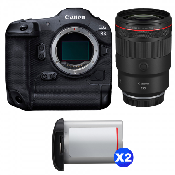 Canon EOS R3 + RF 135mm f/1.8 L IS USM + 2 Canon LP-E19-1