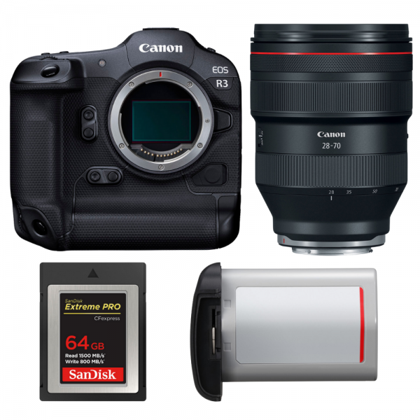 Canon EOS R3 + RF 28-70mm f/2 L USM + 1 SanDisk 64GB Extreme PRO CFexpress Type B + Canon LP-E19-1
