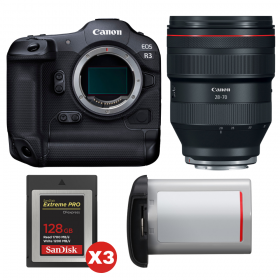 Canon EOS R3 + RF 28-70mm f/2 L USM + 3 SanDisk 128GB Extreme PRO CFexpress Type B + Canon LP-E19-1