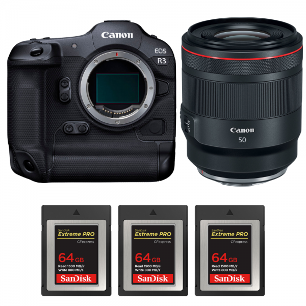 Canon EOS R3 + RF 50mm f/1.2 L USM + 3 SanDisk 64GB Extreme PRO CFexpress Type B-1