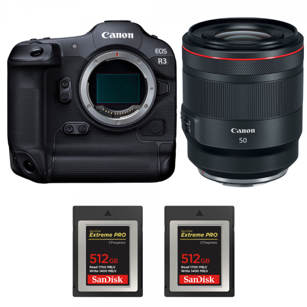 Canon EOS R3 + RF 50mm f/1.2 L USM + 2 SanDisk 512GB Extreme PRO CFexpress Type B-1
