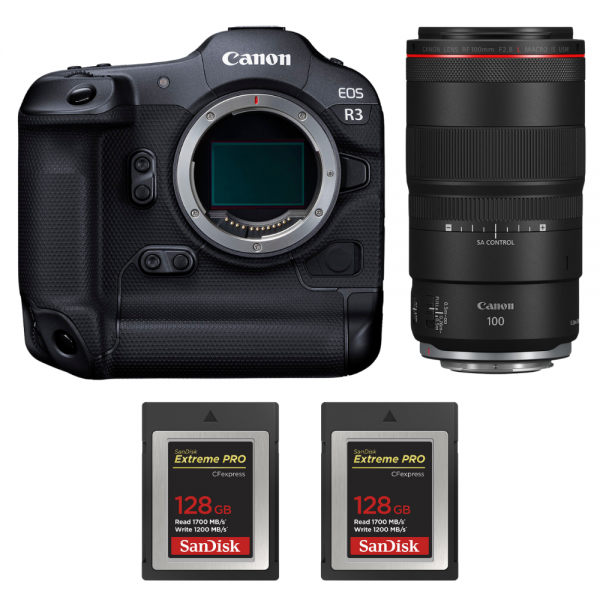 Canon EOS R3 + RF 100mm f/2.8 L Macro IS USM + 2 SanDisk 128GB Extreme PRO CFexpress Type B-1