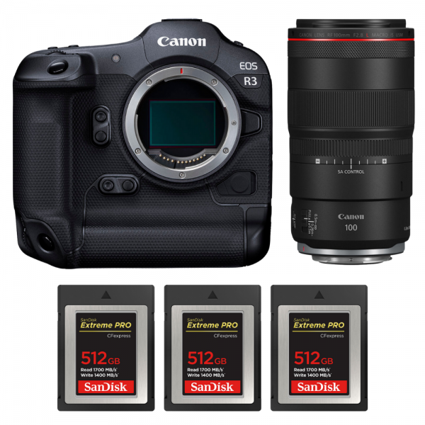 Canon EOS R3 + RF 100mm f/2.8 L Macro IS USM + 3 SanDisk 512GB Extreme PRO CFexpress Type B-1
