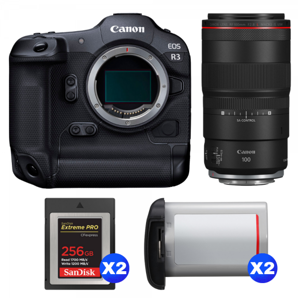 Canon EOS R3 + RF 100mm f/2.8 L Macro IS USM + 2 SanDisk 256GB Extreme PRO CFexpress Type B + 2 Canon LP-E19-1