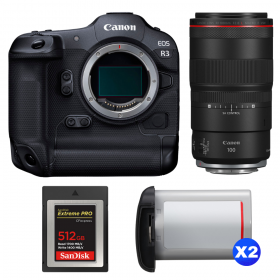 Canon EOS R3 + RF 100mm f/2.8 L Macro IS USM + 1 SanDisk 512GB Extreme PRO CFexpress Type B + 2 Canon LP-E19-1