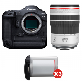 Canon EOS R3 + RF 70-200mm f/4 L IS USM + 3 Canon LP-E19-1