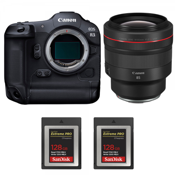 Canon EOS R3 + RF 85mm f/1.2 L USM + 2 SanDisk 128GB Extreme PRO CFexpress Type B-1
