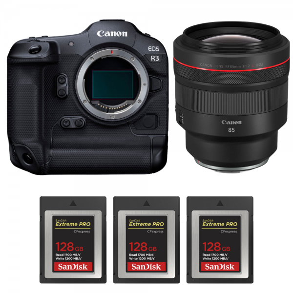 Canon EOS R3 + RF 85mm f/1.2 L USM + 3 SanDisk 128GB Extreme PRO CFexpress Type B-1