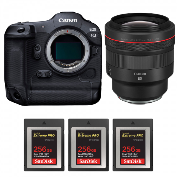 Canon EOS R3 + RF 85mm f/1.2 L USM + 3 SanDisk 256GB Extreme PRO CFexpress Type B-1