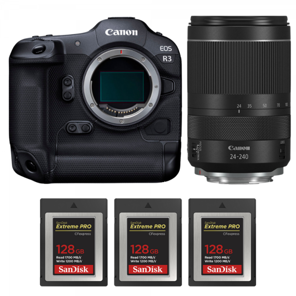 Canon EOS R3 + RF 24-240mm f/4-6.3 IS USM + 3 SanDisk 128GB Extreme PRO CFexpress Type B-1