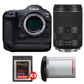 Canon EOS R3 + RF 24-240mm f/4-6.3 IS USM + 3 SanDisk 256GB Extreme PRO CFexpress Type B + Canon LP-E19-1