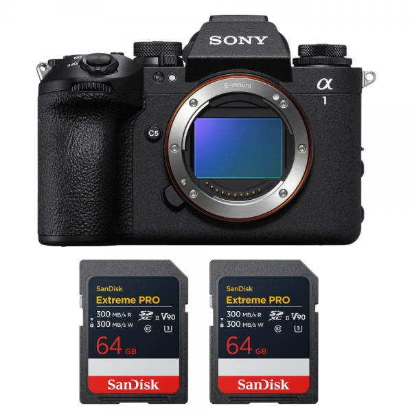 Sony alpha 1 II + 2 SanDisk 64GB Extreme PRO UHS-II SDXC-1