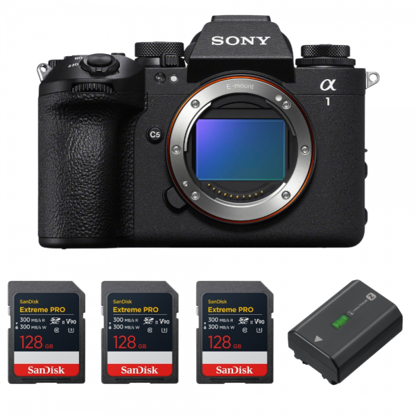 Sony alpha 1 II + 3 SanDisk 128GB Extreme PRO UHS-II SDXC + Sony NP-FZ100-1