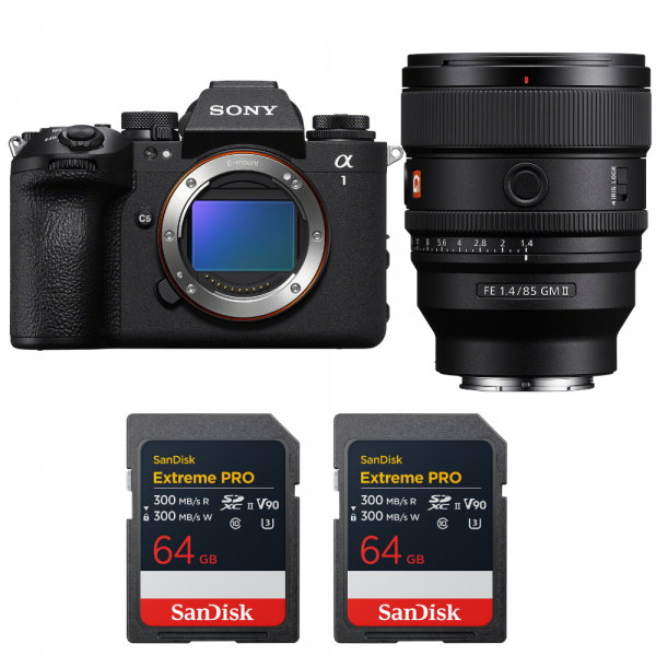 Sony alpha 1 II + FE 85mm f/1.4 GM II + 2 SanDisk 64GB Extreme PRO UHS-II SDXC-1