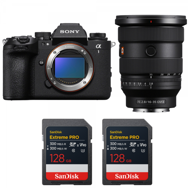 Sony alpha 1 II + FE 16-35mm f/2.8 GM II + 2 SanDisk 128GB Extreme PRO UHS-II SDXC-1