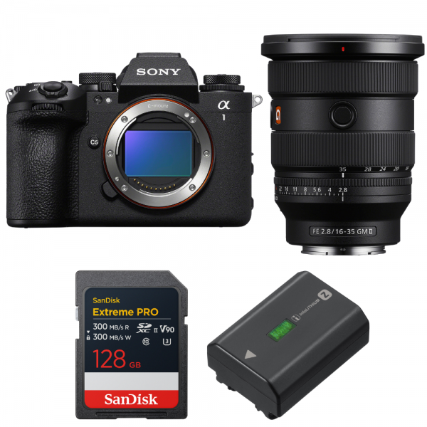 Sony alpha 1 II + FE 16-35mm f/2.8 GM II + 1 SanDisk 128GB Extreme PRO UHS-II SDXC + Sony NP-FZ100-1