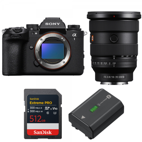 Sony alpha 1 II + FE 16-35mm f/2.8 GM II + 1 SanDisk 512GB Extreme PRO UHS-II SDXC + Sony NP-FZ100-1
