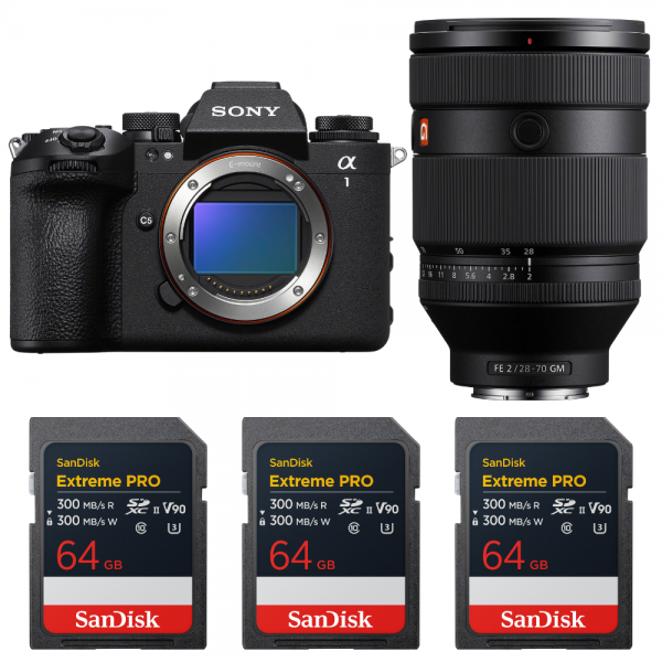 Sony alpha 1 II + FE 28-70mm f/2 GM + 3 SanDisk 64GB Extreme PRO UHS-II SDXC-1