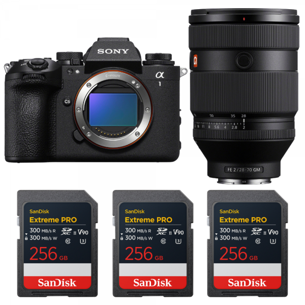 Sony alpha 1 II + FE 28-70mm f/2 GM + 3 SanDisk 256GB Extreme PRO UHS-II SDXC-1
