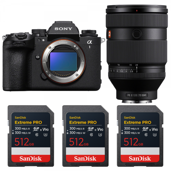 Sony alpha 1 II + FE 28-70mm f/2 GM + 3 SanDisk 512GB Extreme PRO UHS-II SDXC-1