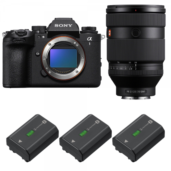 Sony alpha 1 II + FE 28-70mm f/2 GM + 3 Sony NP-FZ100-1
