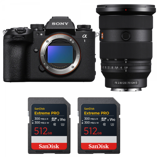 Sony alpha 1 II + FE 24-70mm f/2.8 GM II + 2 SanDisk 512GB Extreme PRO UHS-II SDXC-1