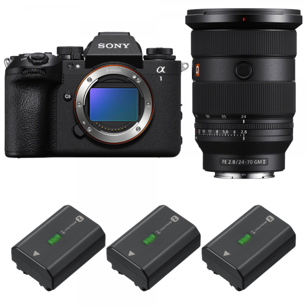 Sony alpha 1 II + FE 24-70mm f/2.8 GM II + 3 Sony NP-FZ100-1