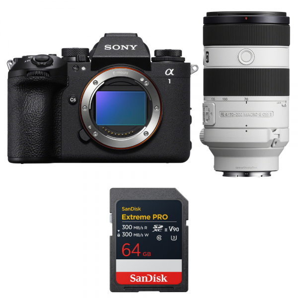 Sony alpha 1 II + FE 70-200mm f/4 Macro G OSS II + 1 SanDisk 64GB Extreme PRO UHS-II SDXC-1