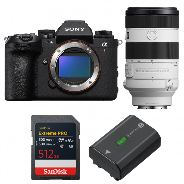 Sony alpha 1 II + FE 70-200mm f/4 Macro G OSS II + 1 SanDisk 512GB Extreme PRO UHS-II SDXC + Sony NP-FZ100-1