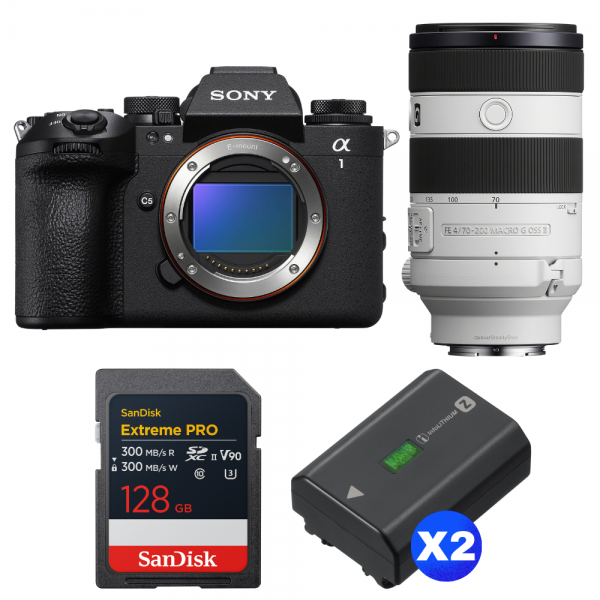 Sony alpha 1 II + FE 70-200mm f/4 Macro G OSS II + 1 SanDisk 128GB Extreme PRO UHS-II SDXC + 2 Sony NP-FZ100-1