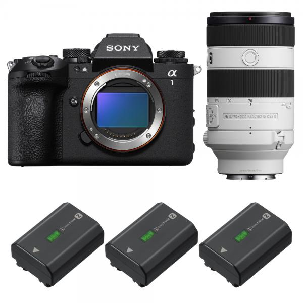 Sony alpha 1 II + FE 70-200mm f/4 Macro G OSS II + 3 Sony NP-FZ100-1