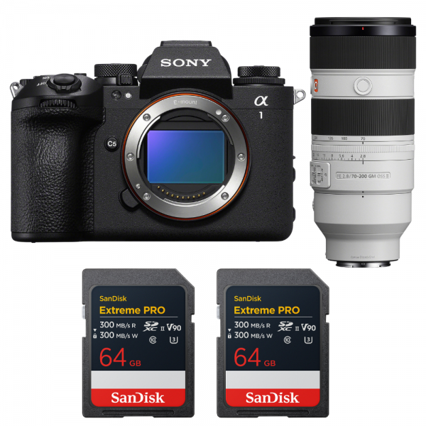 Sony alpha 1 II + FE 70-200mm f/2.8 GM OSS II + 2 SanDisk 64GB Extreme PRO UHS-II SDXC-1